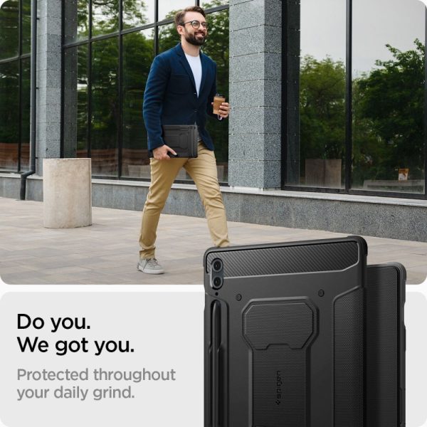 SPIGEN RUGGED ARMOR PRO GALAXY TAB S9 FE+ PLUS 12.4 X610 / X616B BLACK (ACS06856) - Image 12